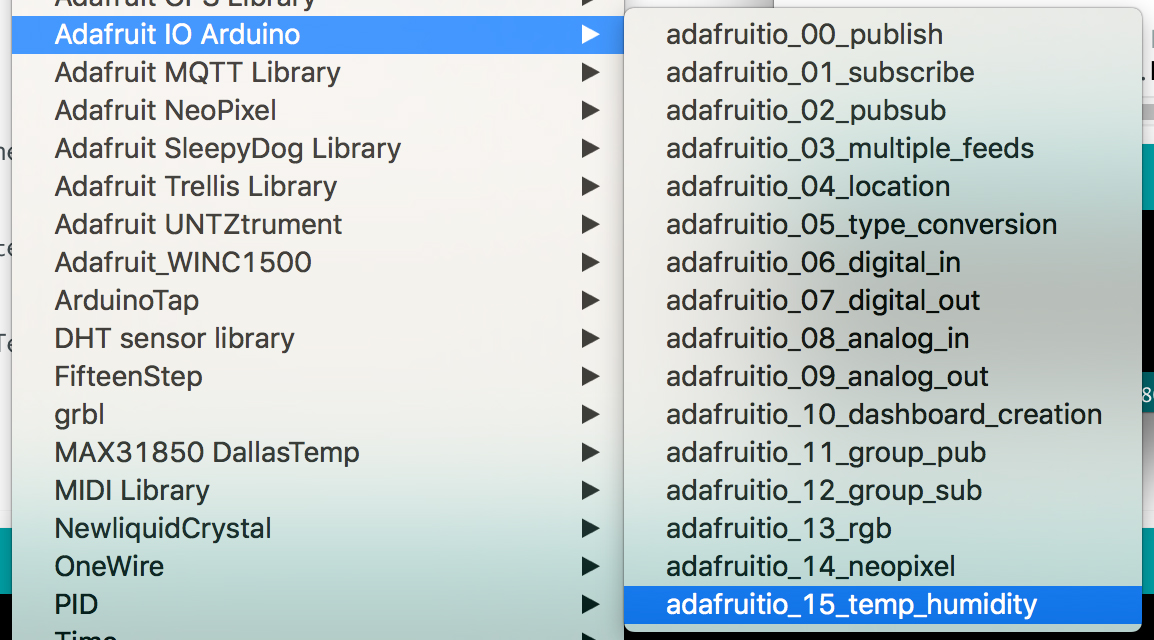 open the adafruitio_15_temp_humidity example